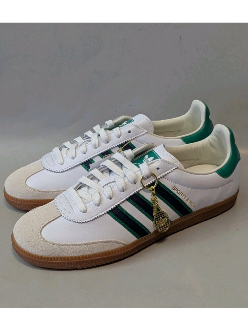 adidas Sporty & Rich AS 250 Mens 11.5 White Green JQ1353 - Picture 3 of 16